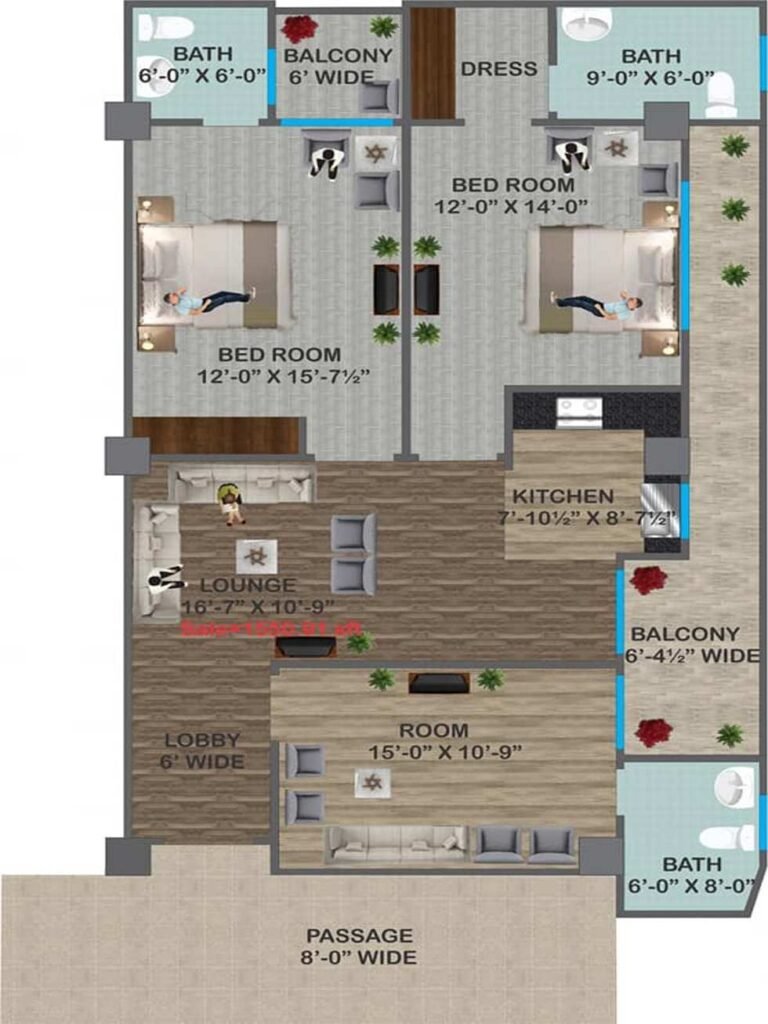 silk executive apartment room layout